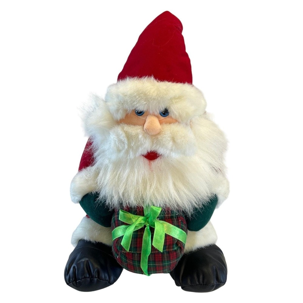 Fiesta 1996 Vintage Santa Claus with Present 14" Plush Christmas Holiday Doll To